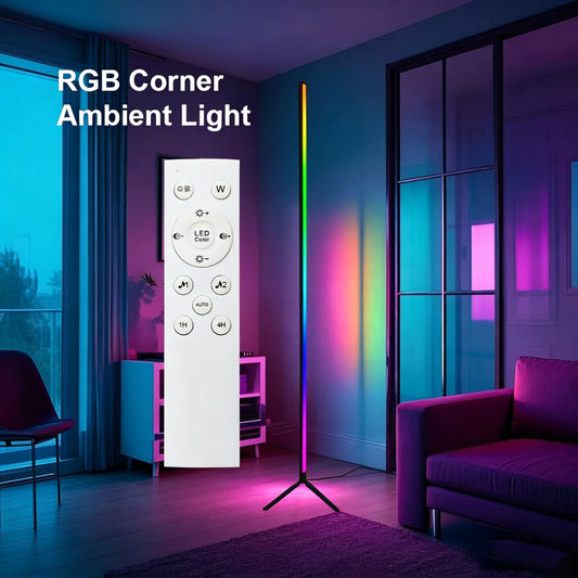 Lampe d'angle RGB sur trépied synchronisée à la musique