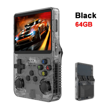 Console rétro portable R36S noire