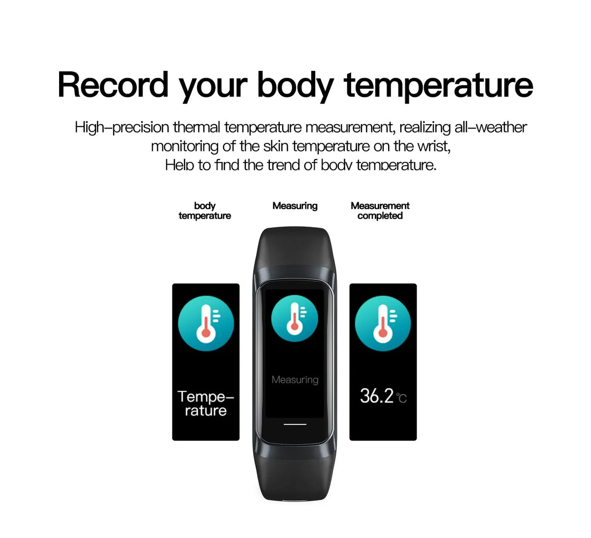 Bracelet Connecté AMOLED 1,1" – Suivi Activité & Sommeil, 20+ Sports, Étanche IP67