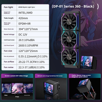 Watercooling CPU LOVINGCOOL DP-01 – Écran LCD 4" (240/360 mm)