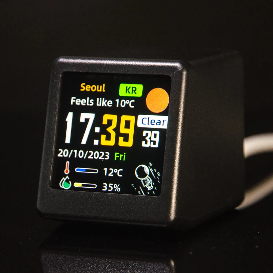Horloge connectée GeekMagic écran IPS météo Wi-Fi – vue 5