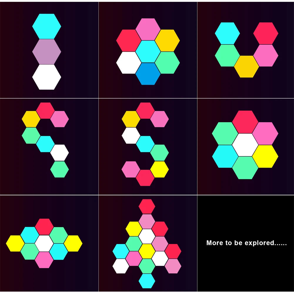 Panneaux LED hexagonaux tactiles RGB – photo 3