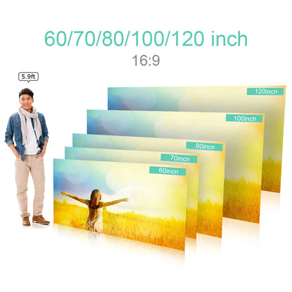 Écran de projection portable pour intérieur et extérieur