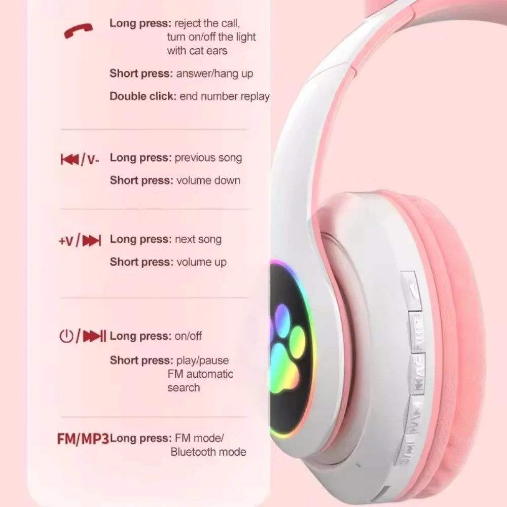 Casque oreilles de chat pliable