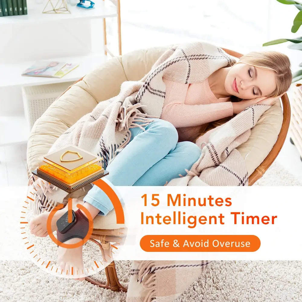 Tapis chauffant noir pour pieds avec housse cœur dorée, pression d’air