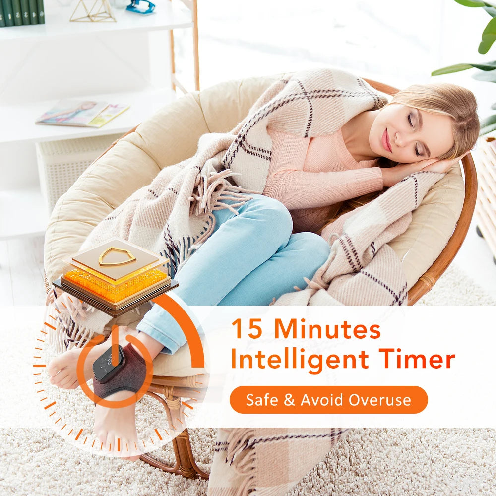 Masseur de pieds électrique Intelligent, Vibration, pression d'air, attelle de cheville, compresse chaude, points d'acupuncture, relaxation musculaire