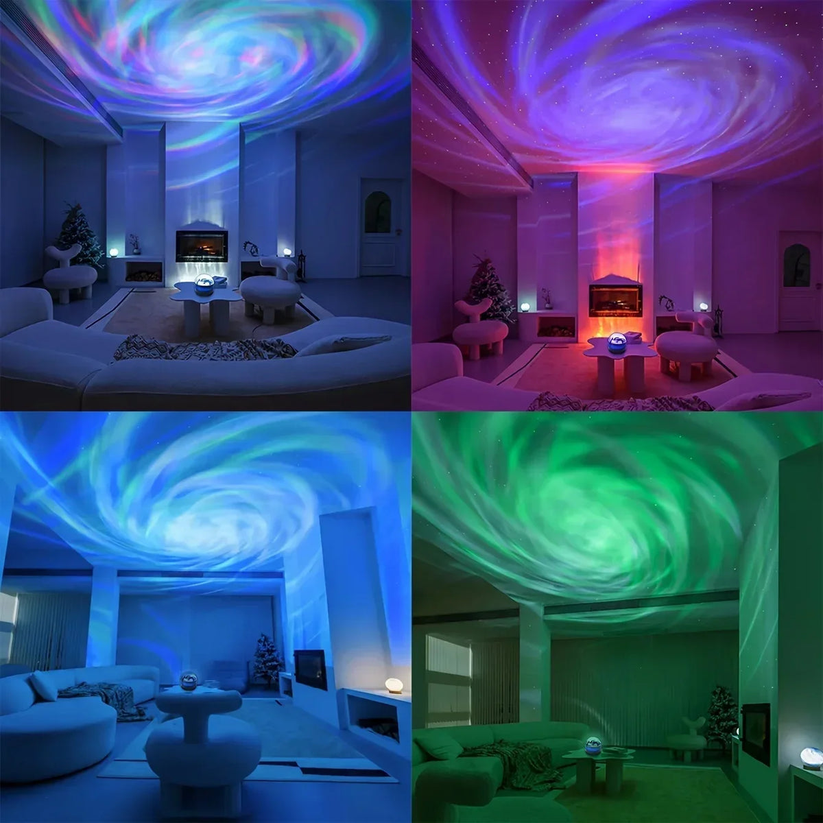 Projecteur galaxie LED multicolore avec télécommande – vue 2