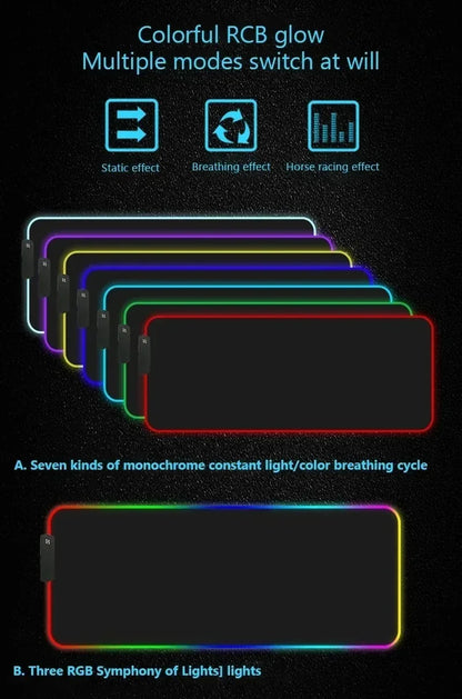 Tapis de Souris XXL RGB – Desk Mat LED Gaming