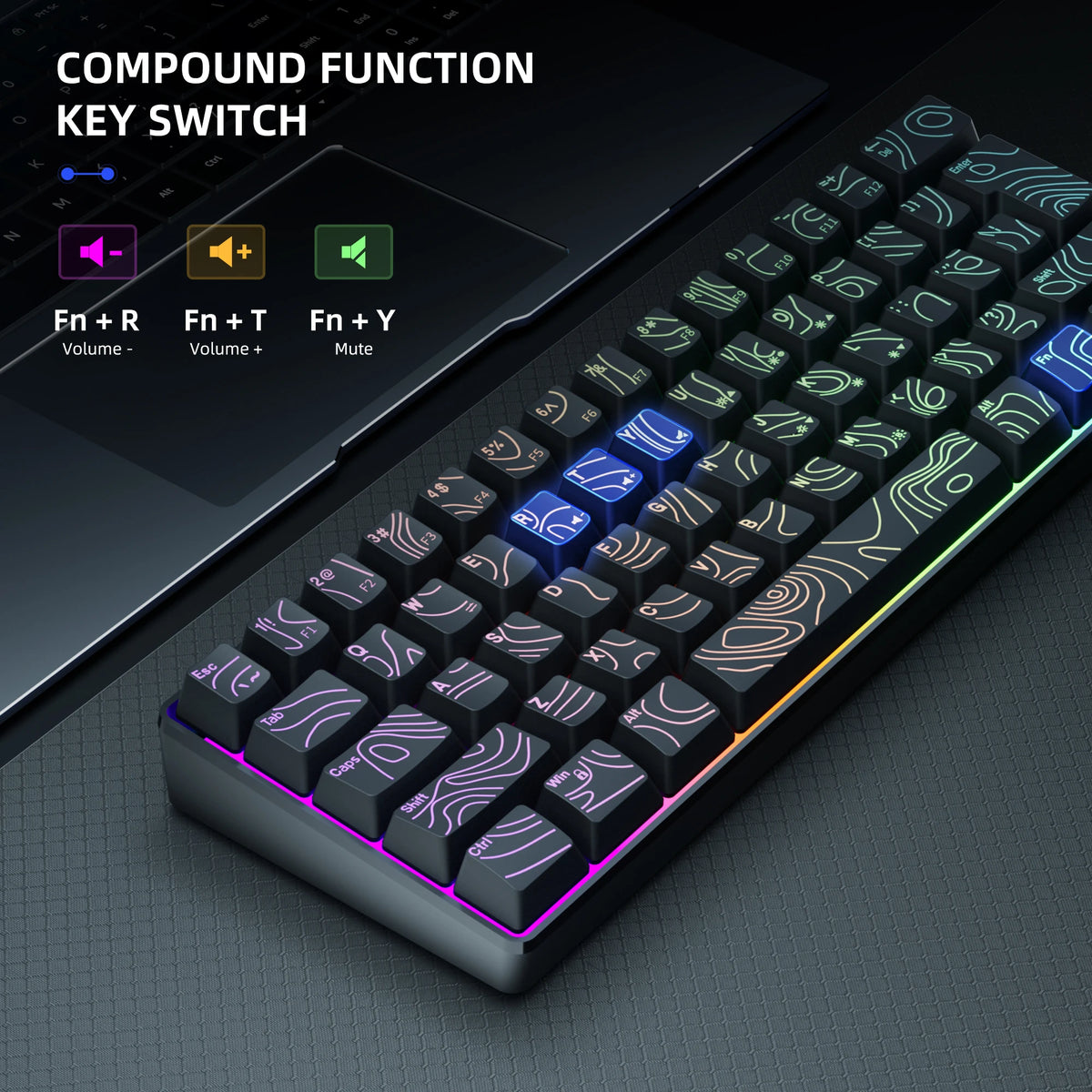 Clavier Gaming Compact 60% RGB – Format Mini