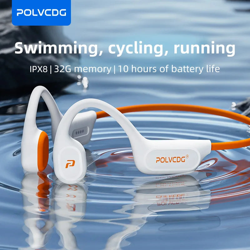 Écouteurs à Conduction Osseuse Étanches IPX8 – Natation, Lecteur MP3 Intégré, Bluetooth 6.0