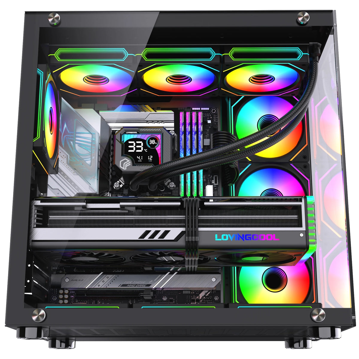 Watercooling CPU ARGB avec écran dynamique 240 ou 360 mm – vue 4