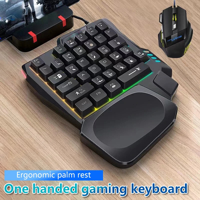Mini clavier gaming RGB 35 touches ultra-fin – vue 3
