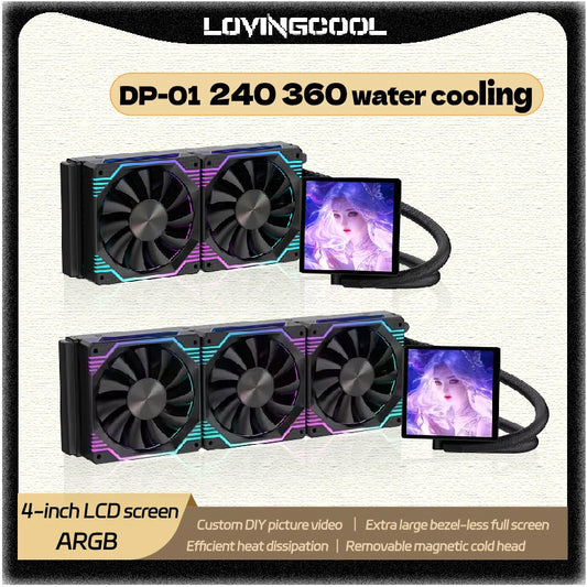Watercooling CPU avec écran LCD 4 pouces 240 ou 360 mm