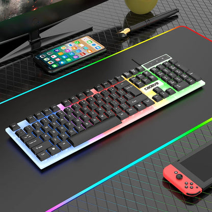 Clavier gaming 104 touches au toucher mécanique RGB