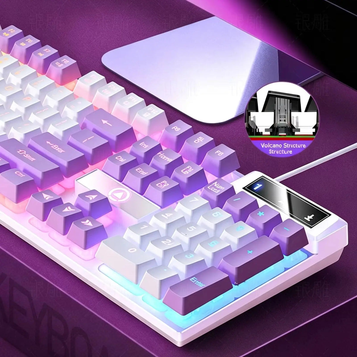 Clavier gaming RGB mécanique résistant aux éclaboussures – vue 3