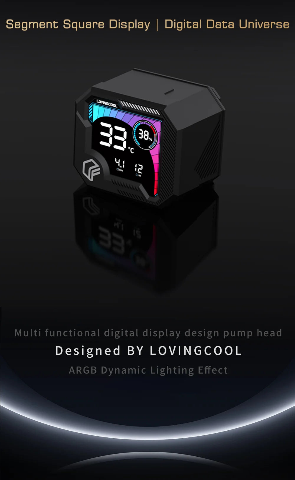 Watercooling CPU ARGB LOVINGCOOL AK – Écran Dynamique (240/360 mm)