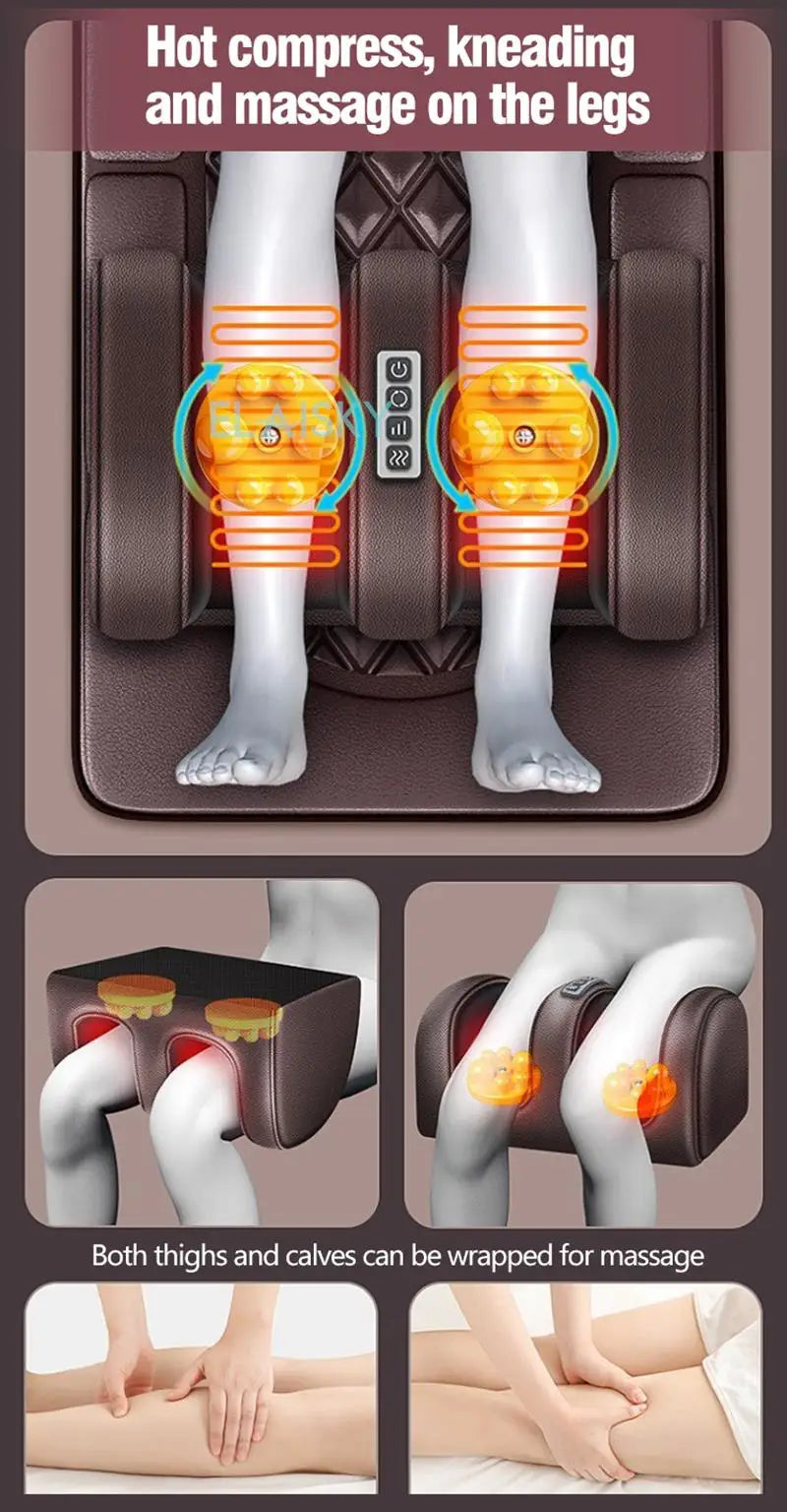 Matelas de Massage chauffant électrique vibrant, coussin de Massage infrarouge pour le cou, le dos et les pieds, douleur complète du corps, soulagement du Stress, relaxation du corps