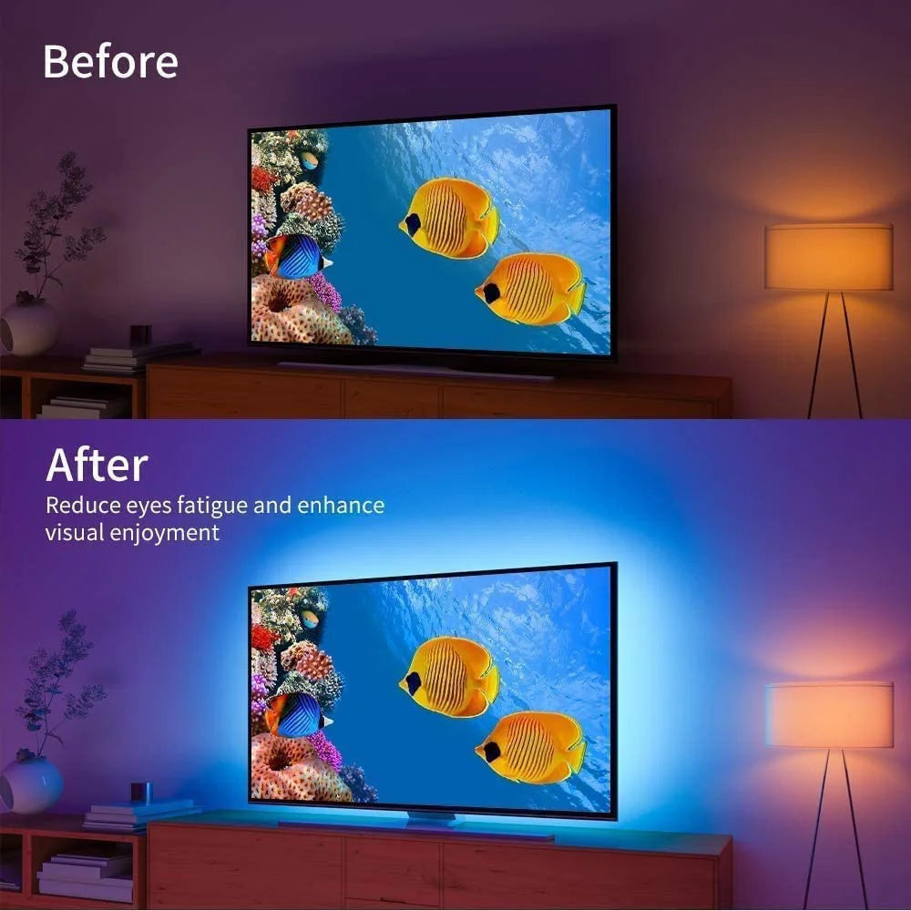 Ruban LED RGB pour TV piloté par application – vue 4