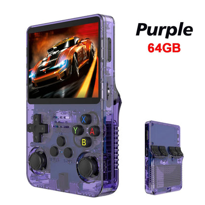 Console rétro portable R36S violette