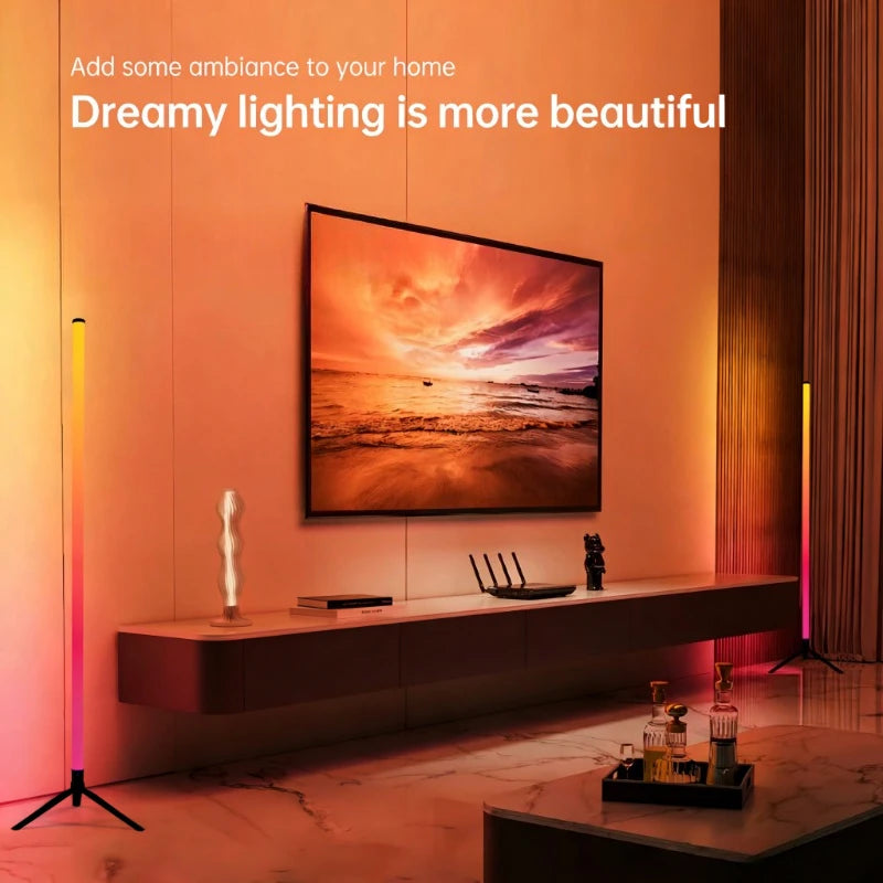 Lampadaire d'angle LED RGB 120 cm – vue 4