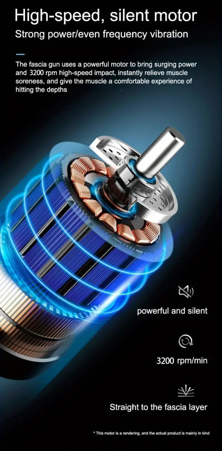 Pistolet de Massage Portable à vibrations pour Fascia pour le corps le cou le dos Relaxation musculaire profonde