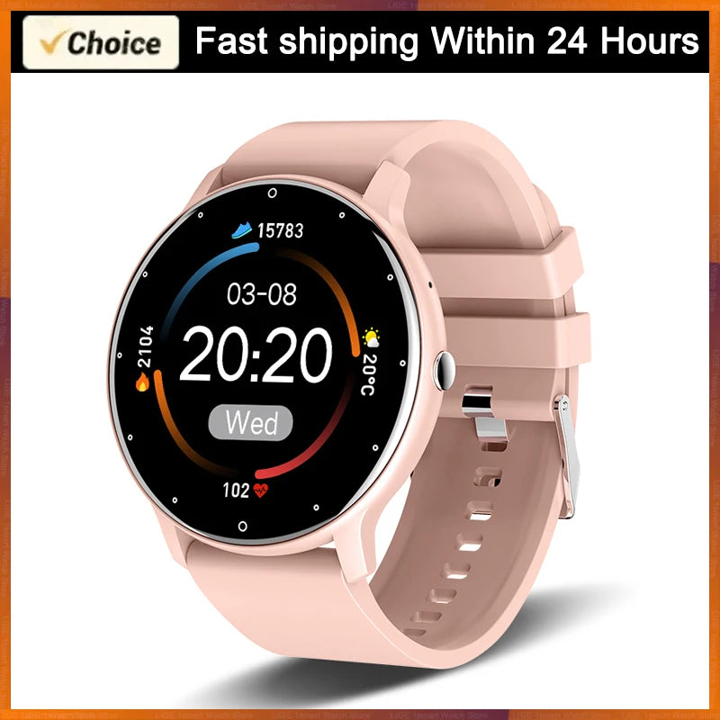 Montre Connectée Ronde Écran Tactile 1,28" – Suivi Sport & Sommeil, Notifications, IP67