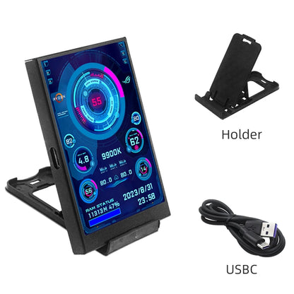 Mini Écran Secondaire 3,5" USB-C – Température & Usage CPU, GPU, RAM