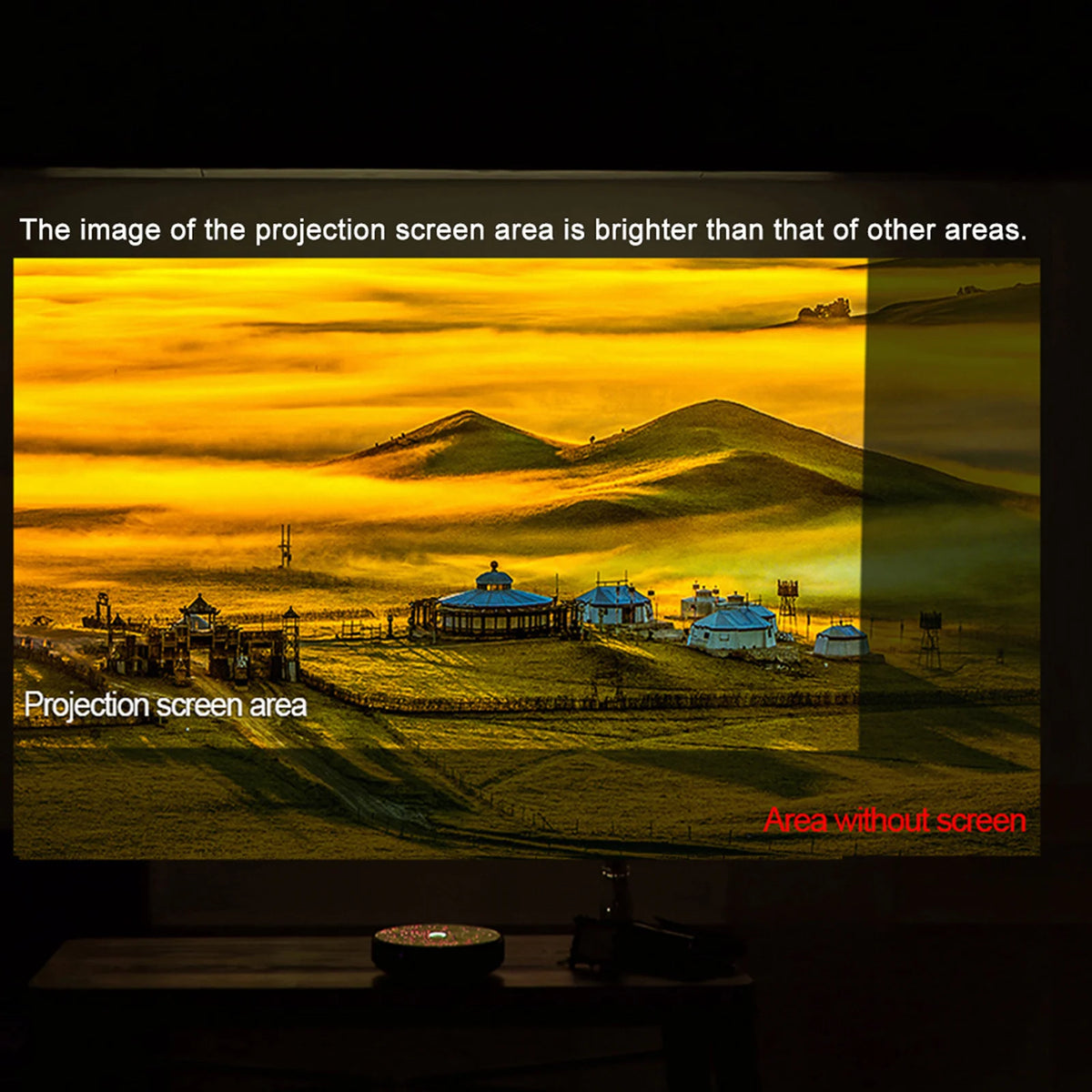 Écran de projection pliable compatible vidéoprojecteur portable
