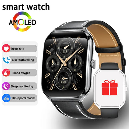 Montre Connectée Ultra-Fine Écran AMOLED 1,96" – Affichage Permanent, Bracelet au Choix