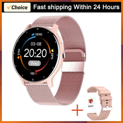 Montre Connectée Ronde Écran Tactile 1,28" – Suivi Sport & Sommeil, Notifications, IP67