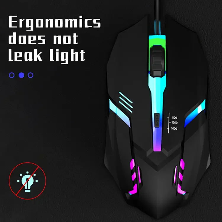 Souris Gaming RGB Filaire – 3 Niveaux de DPI