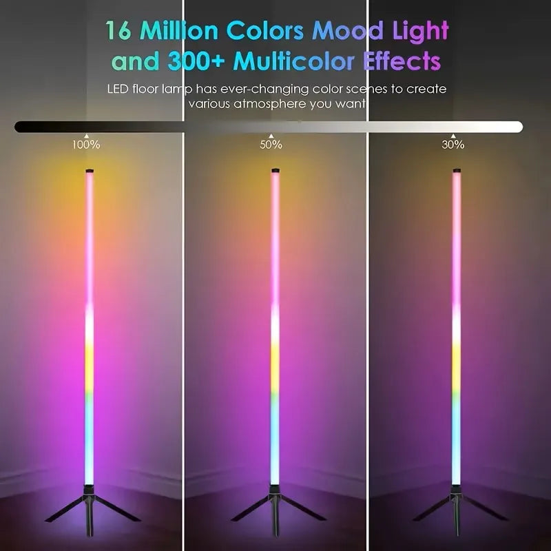 Lampe d'angle RGB sur trépied synchronisée à la musique – vue 3
