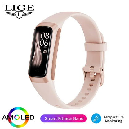 Bracelet Connecté AMOLED 1,1" – Suivi Activité & Sommeil, 20+ Sports, Étanche IP67