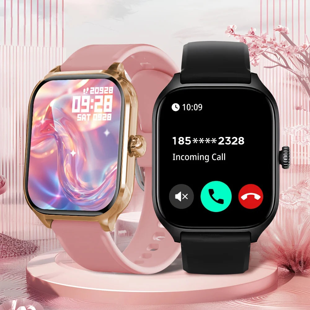 Montre connectée appels Bluetooth grand écran HD 2,01 pouces