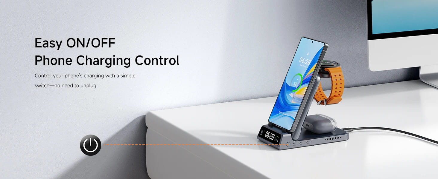 SwanScout 703S Station de recharge pour Samsung S25 S24 Ultra S23 Z Flip 7 Z Fold 7 chargeur sans fil pour Galaxy Watch