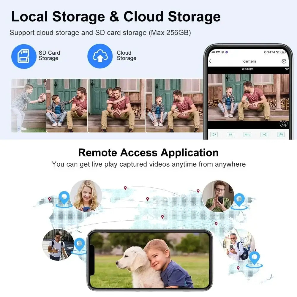 Caméra de sécurité TUYA PTZ IP CCTV 5MP avec vision nocturne et stockage local/nuage