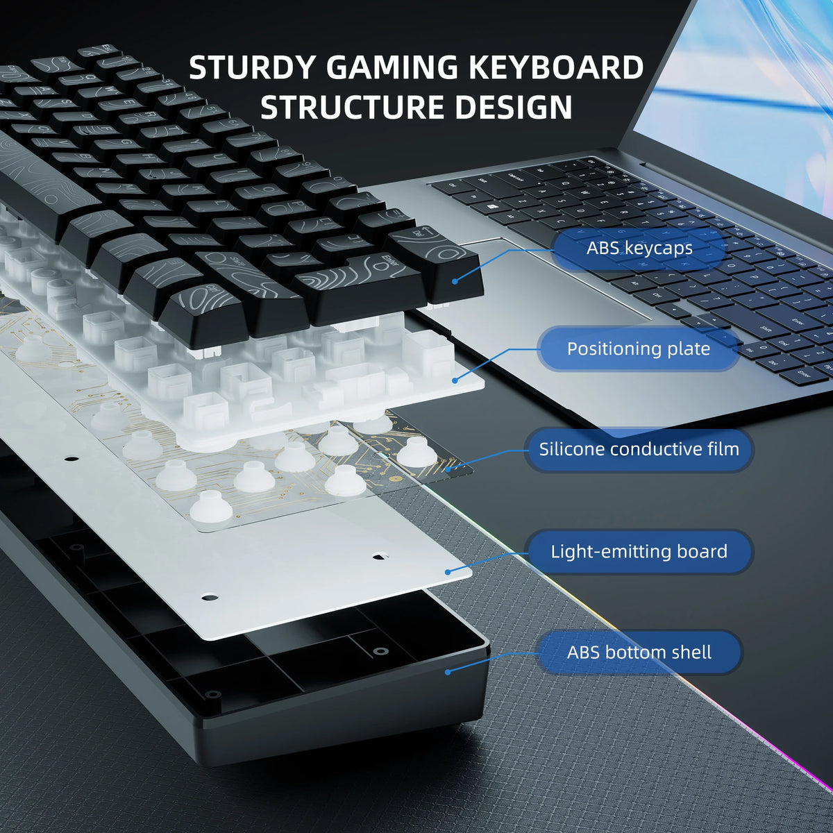 Clavier Gaming Compact 60% RGB – Format Mini