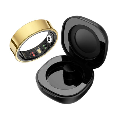 Bague Connectée avec Boîtier de Charge – Suivi Sommeil, Cœur & Activité, Étanche 5ATM