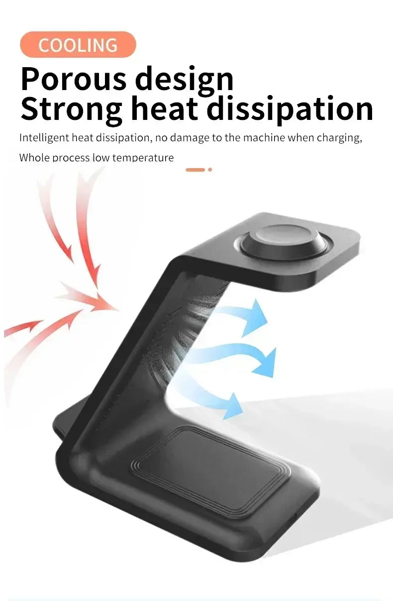 VIKEFON 30W 3 en 1 support de chargeur sans fil pour téléphones Samsung S23 S22 Galaxy Watch 7 8 9 Airpods Pro Station