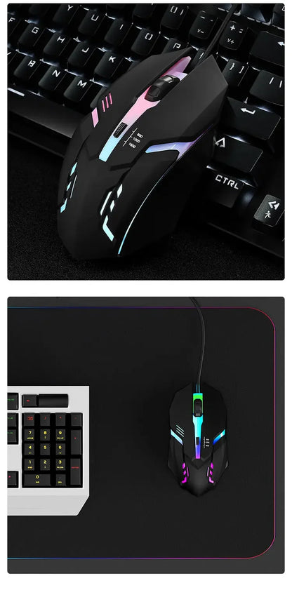 Souris Gaming RGB Filaire – 3 Niveaux de DPI