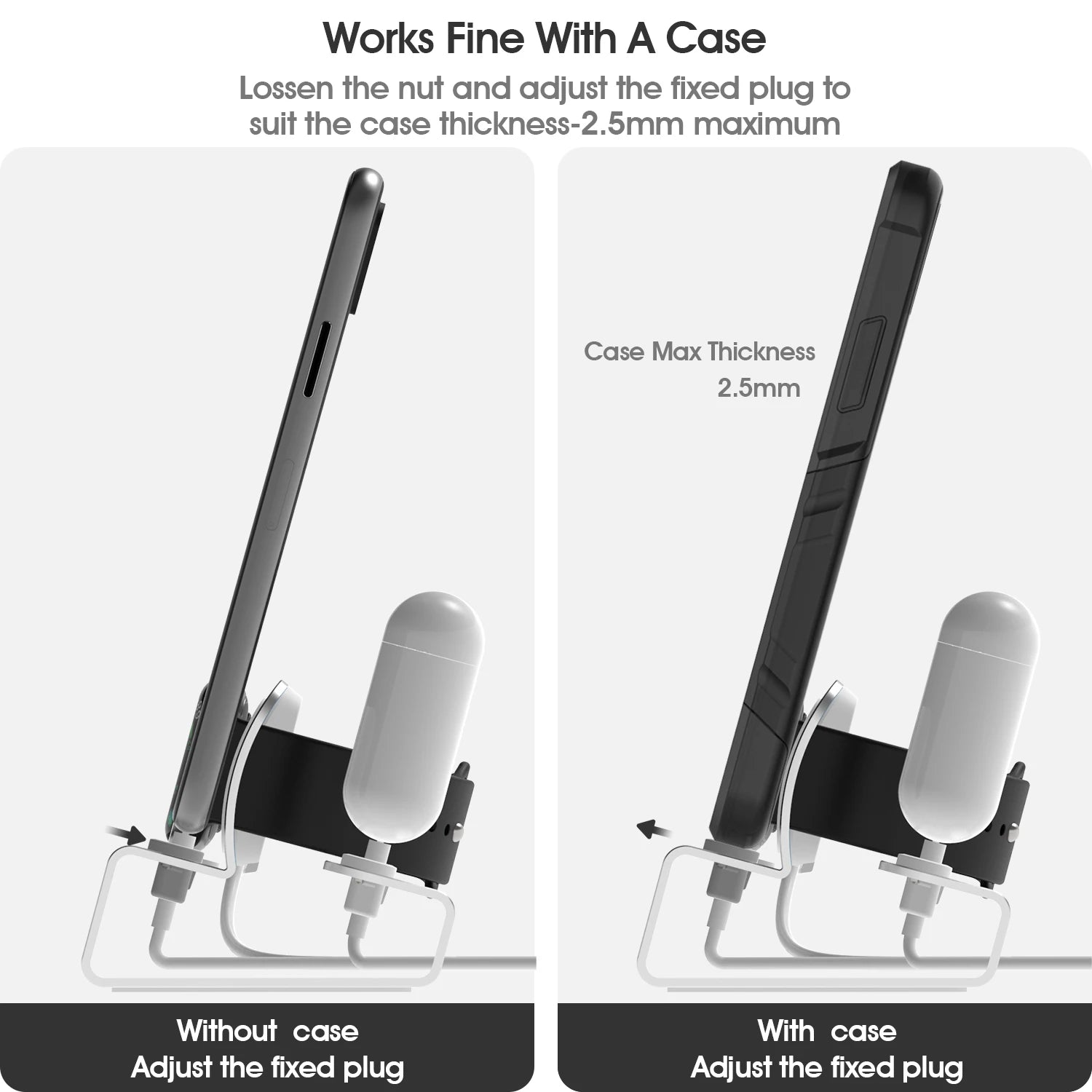 Support de charge en aluminium 3 en 1 pour iPhone iPhone 16 15 14 13 12 Pro 11 Poly 8 Apple Watch Airpods chargeur S6