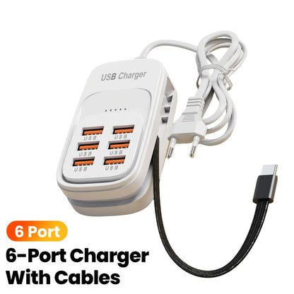 Station de charge 6 en 1 avec ports USB-C PD et USB – vue 2