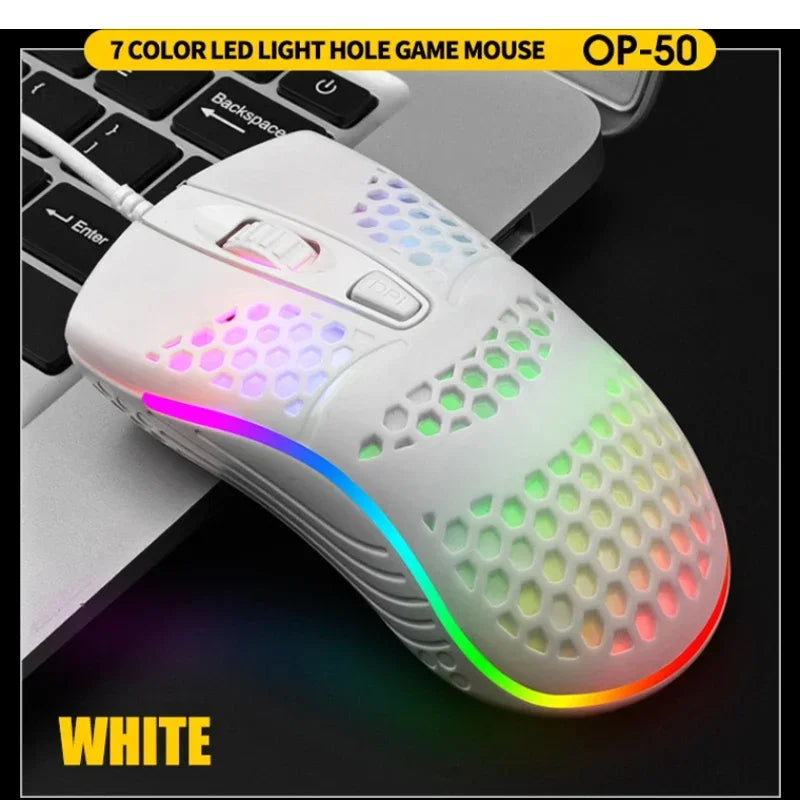 Souris Gaming RGB 7200 DPI – Ergonomique, 4 Coloris