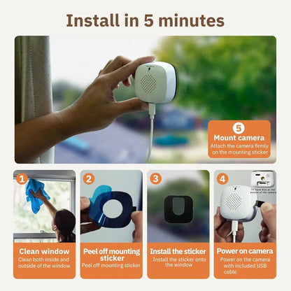 Caméra de surveillance Wi-Fi pour fenêtre – vue 5
