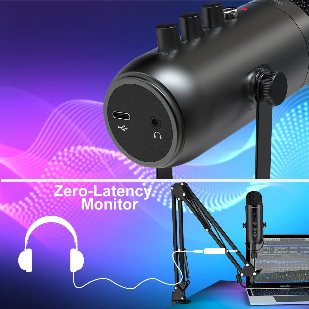 Kit micro USB gaming avec bras articulé – détail 2