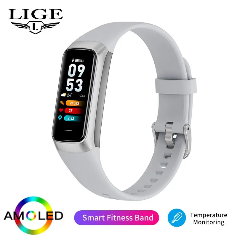 Bracelet Connecté AMOLED 1,1" – Suivi Activité & Sommeil, 20+ Sports, Étanche IP67