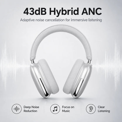 Casque Sans Fil Réduction de Bruit Active Hybride – 50 h d'Autonomie, Bluetooth 5.4