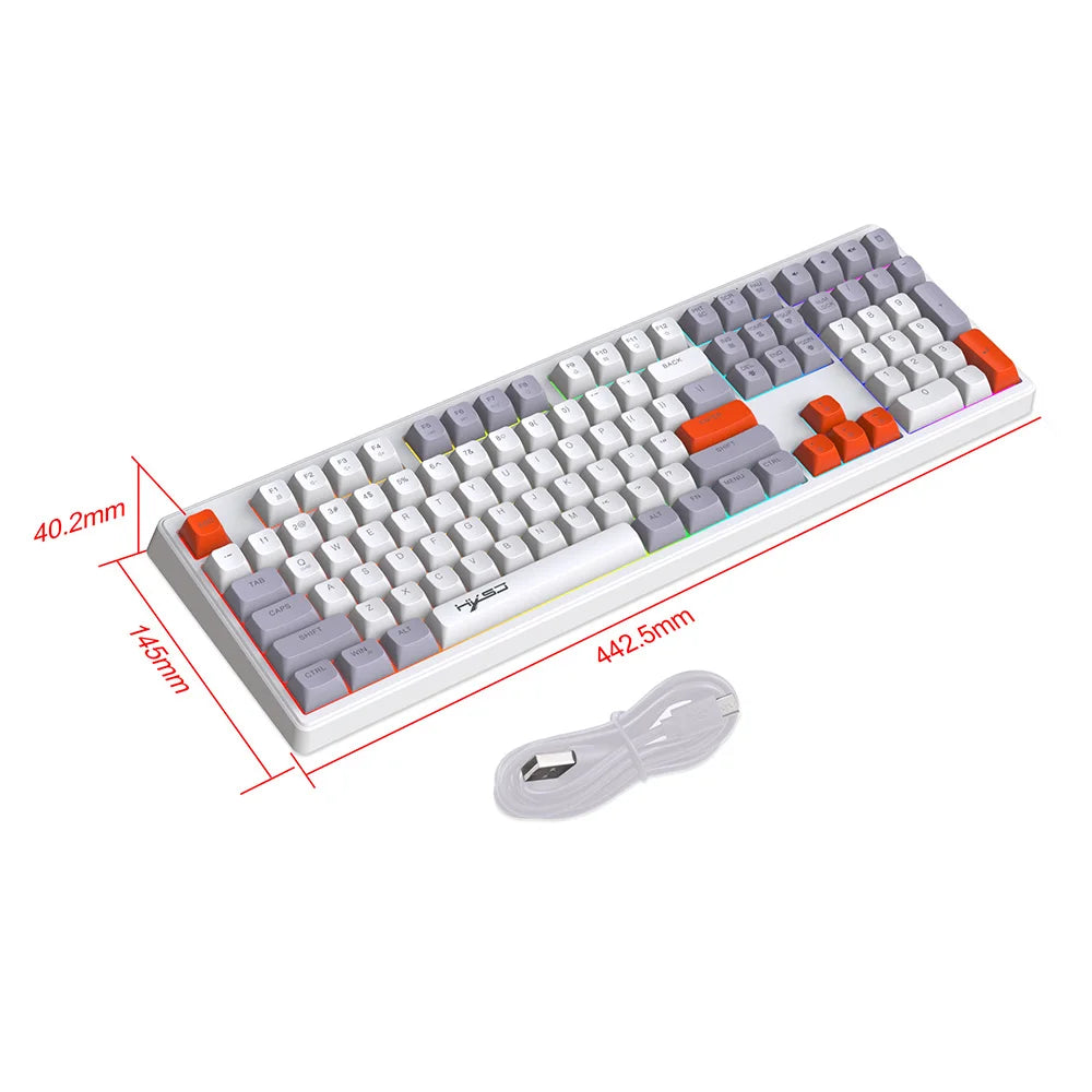 Clavier Gaming 108 Touches RGB – Rétroéclairage Réglable