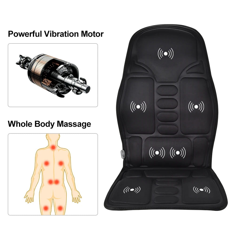 Masseur de dos électrique infrarouge chaise de Massage complète du corps coussin chauffant vibrateur voiture maison