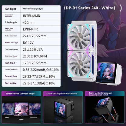 Watercooling CPU LOVINGCOOL DP-01 – Écran LCD 4" (240/360 mm)
